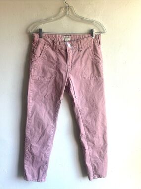 Anthropologie Pilcro Cargo Straight Leg Pink Jeans Size 28